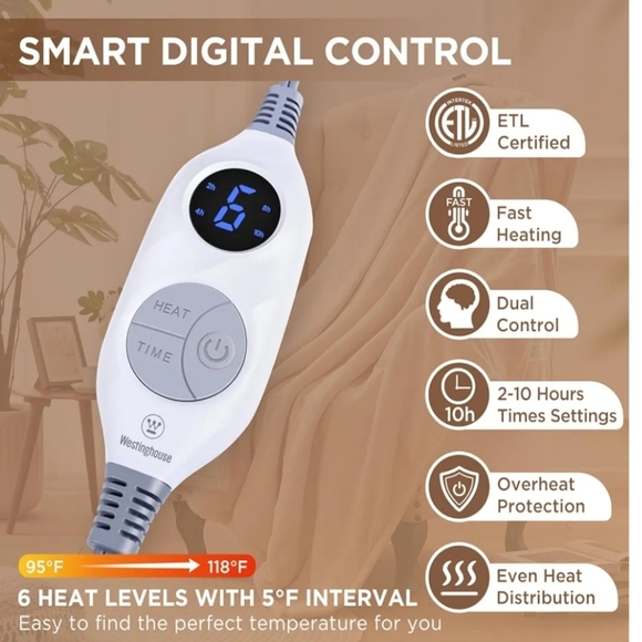 Gray Warming Throw Blanket NEW - Picture 5 of 13